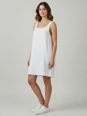 Banana Republic white solid shift dress - Size 14 china